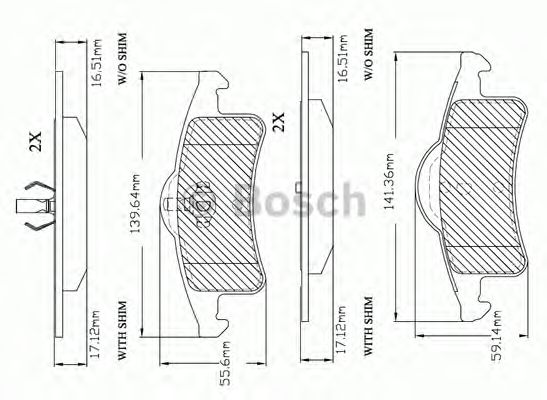 Комплект тормозных колодок, дисковый тормоз F 03B 150 289
