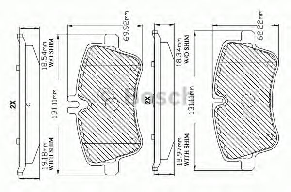 Комплект тормозных колодок, дисковый тормоз F 03B 150 306