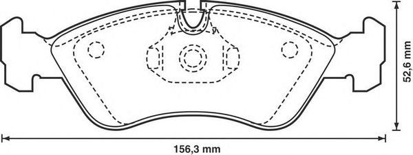 Комплект тормозных колодок, дисковый тормоз 571391D