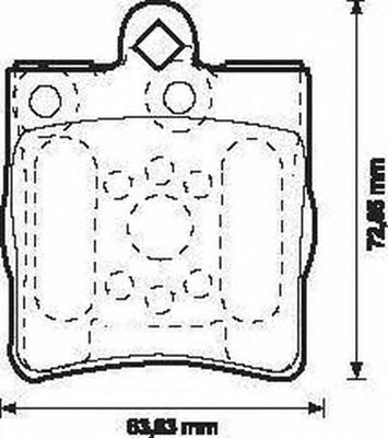 Комплект тормозных колодок, дисковый тормоз 571925B