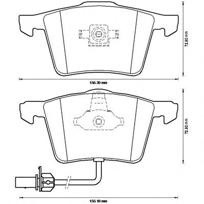 Комплект тормозных колодок, дисковый тормоз 573196B