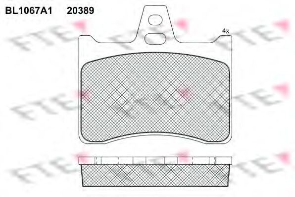 Kit de plaquettes de frein, frein à disque BL1067A1