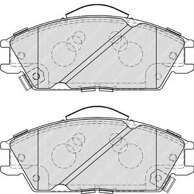 Комплект тормозных колодок, дисковый тормоз FDB4076