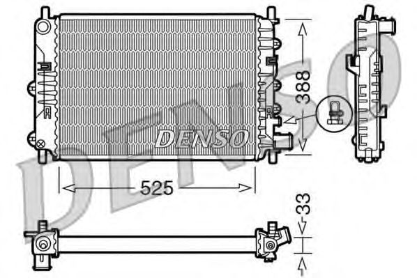 Radiator, engine cooling DRM10025