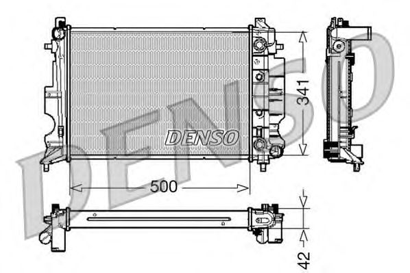 Radiador, refrigeración del motor DRM25012