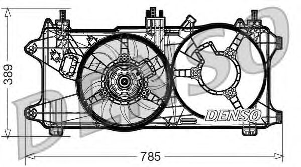 Вентилятор, охлаждение двигателя DER09084