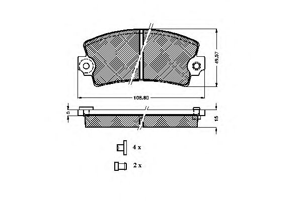 Комплект тормозных колодок, дисковый тормоз 30066