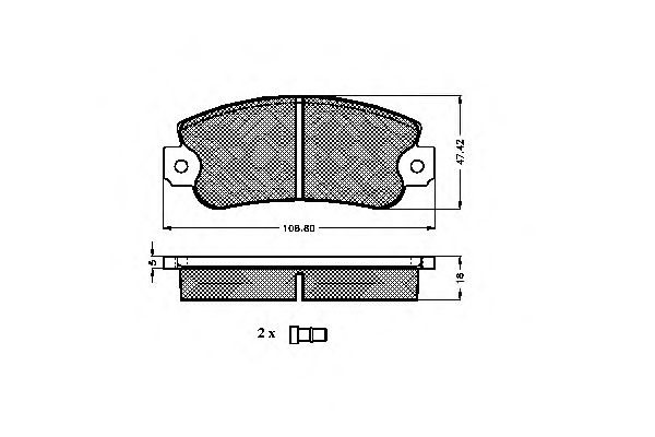 Комплект тормозных колодок, дисковый тормоз 30208
