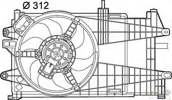 Ventilador, refrigeración del motor 8EW 351 039-591