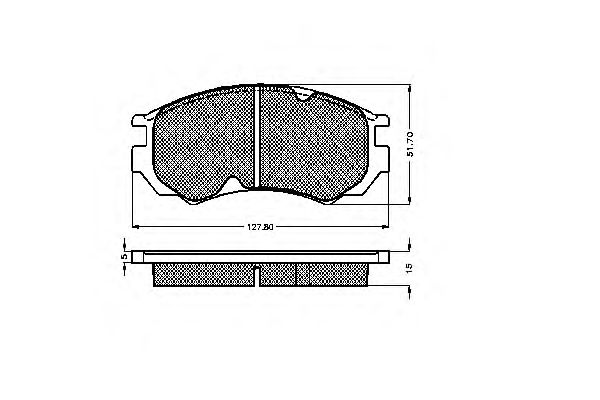 Комплект тормозных колодок, дисковый тормоз 31889