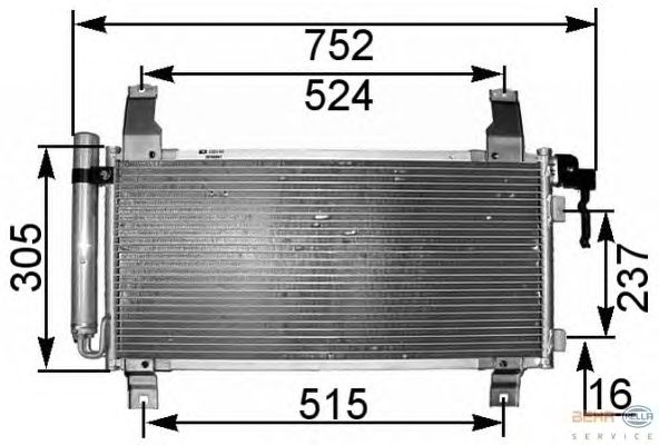 Condensator, airconditioning 8FC 351 301-181