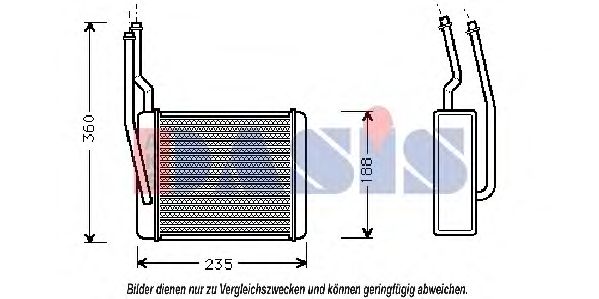 Permutador de calor, aquecimento do habitáculo 099009N