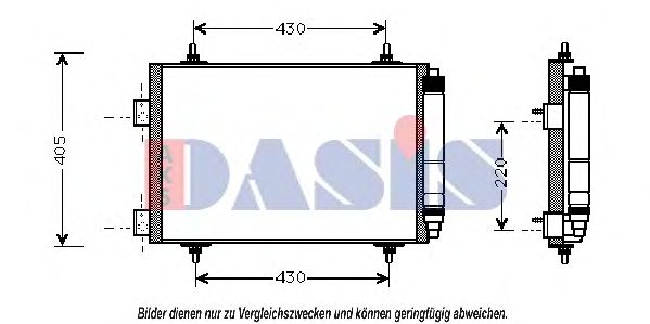 Condensator, airconditioning 162004N