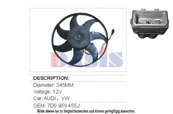 Fan, motor sogutmasi 048026N
