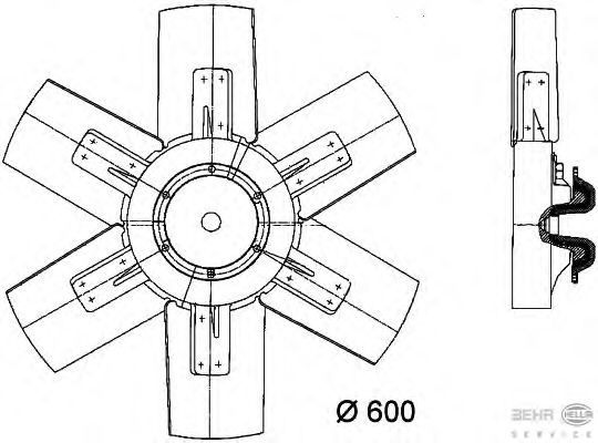 Fan, radiator 8MV 376 730-761