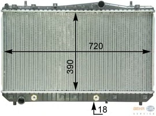 Radiador, arrefecimento do motor 8MK 376 762-621