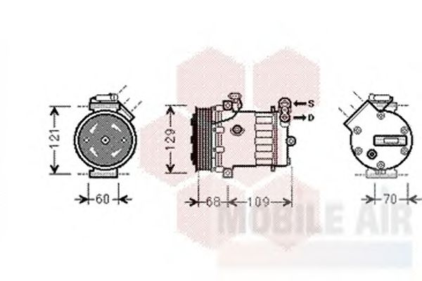 Compressor, airconditioning 6037K475