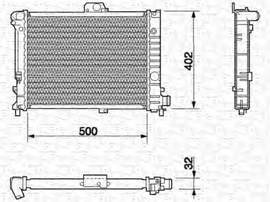 Radiator, engine cooling 350213631000