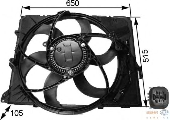 Вентилятор, охлаждение двигателя 8EW 351 043-251