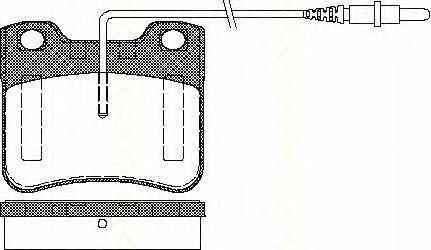 Комплект тормозных колодок, дисковый тормоз 8110 28958