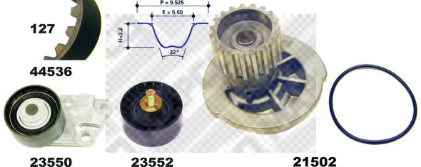 Water Pump & Timing Belt Kit 41536/1