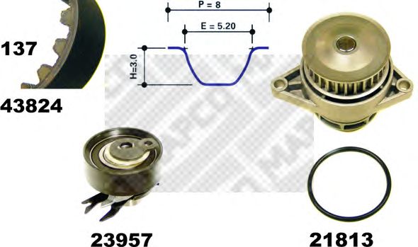 Water Pump & Timing Belt Kit 41824