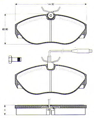 Kit de plaquettes de frein, frein à disque BLF810