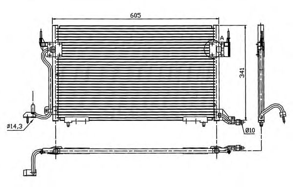 Condensador, ar condicionado 051260B