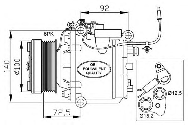 Kompressor, klimaanlegg 32165
