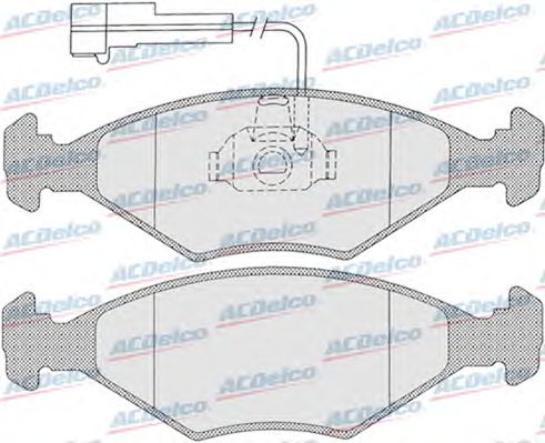 Комплект тормозных колодок, дисковый тормоз AC0581204D