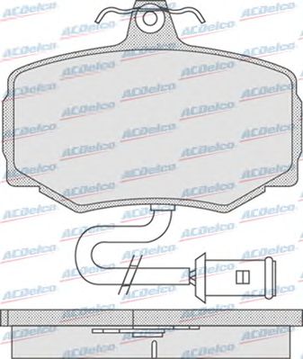 Комплект тормозных колодок, дисковый тормоз AC058752D