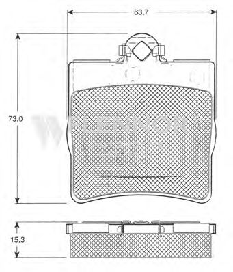 Комплект тормозных колодок, дисковый тормоз FB210186