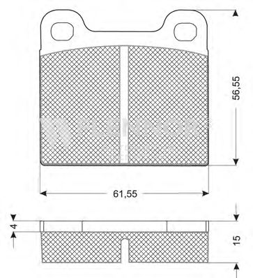 Комплект тормозных колодок, дисковый тормоз FB210305