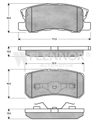 Комплект тормозных колодок, дисковый тормоз FB210460
