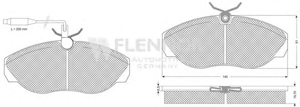Комплект тормозных колодок, дисковый тормоз FB211330