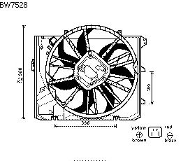 Вентилятор, охлаждение двигателя BW7528