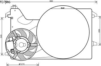 Ventilateur, refroidissement du moteur FD7546