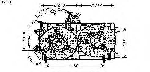 Ventilador, refrigeração do motor FT7518