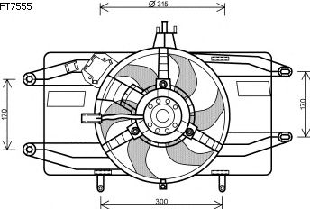 Ventilador, refrigeración del motor FT7555