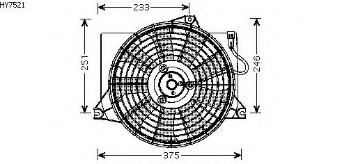 Вентилятор, конденсатор кондиционера HY7521