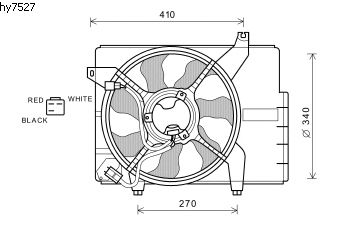 Ventilateur, refroidissement du moteur HY7527