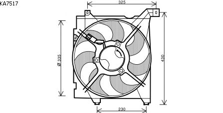 Вентилятор, охлаждение двигателя KA7517