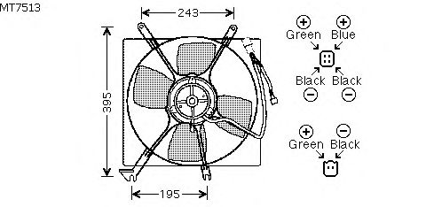 Ventilador, refrigeração do motor MT7513