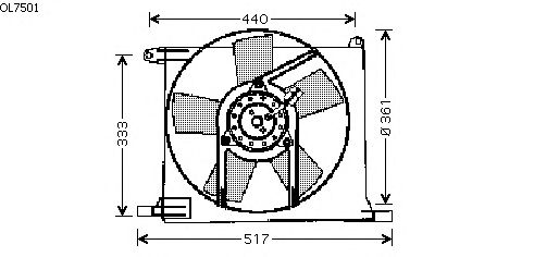 Вентилятор, охлаждение двигателя OL7501