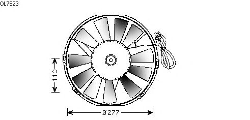 Вентилятор, конденсатор кондиционера OL7523