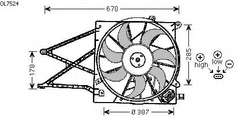 Fan, motor sogutmasi OL7524