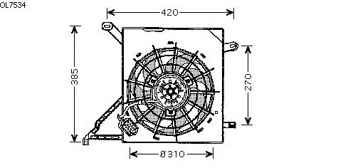 Ventilador, refrigeración del motor OL7534