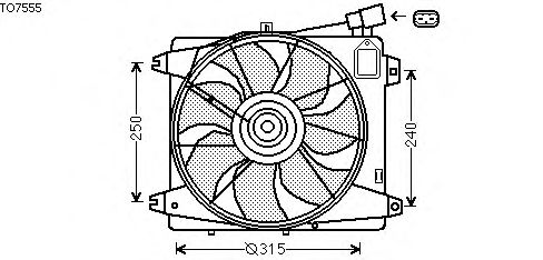 Ventilador, refrigeração do motor TO7555