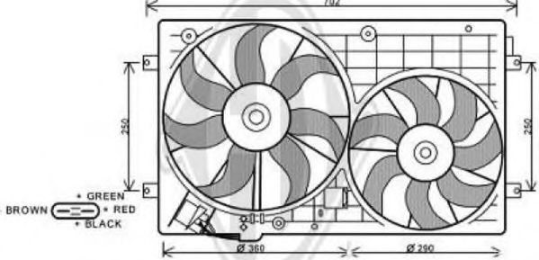 Fan, radiator 2214001