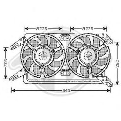 Ventilador, refrigeração do motor 3041401